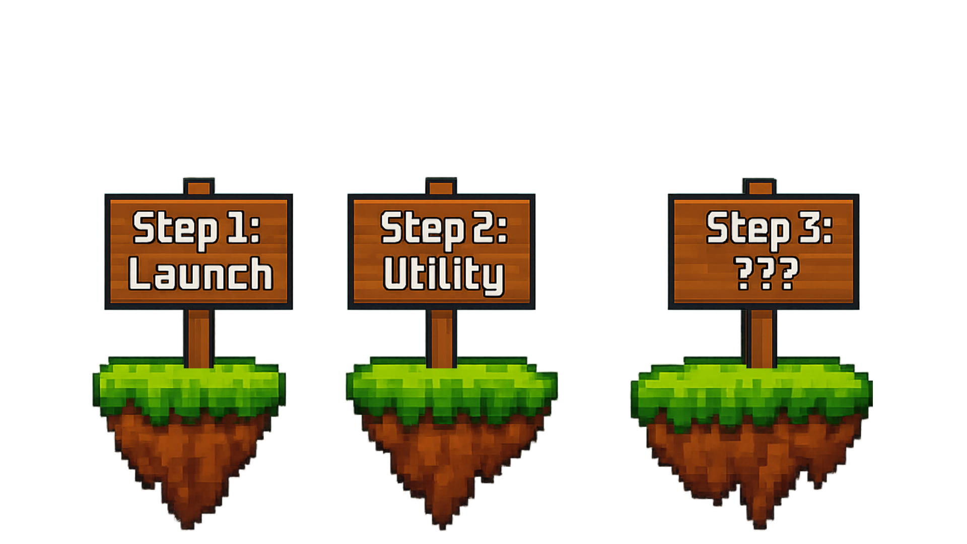 Roadmap: Step 1 Launch, Step 2 Utility, Step 3 ???